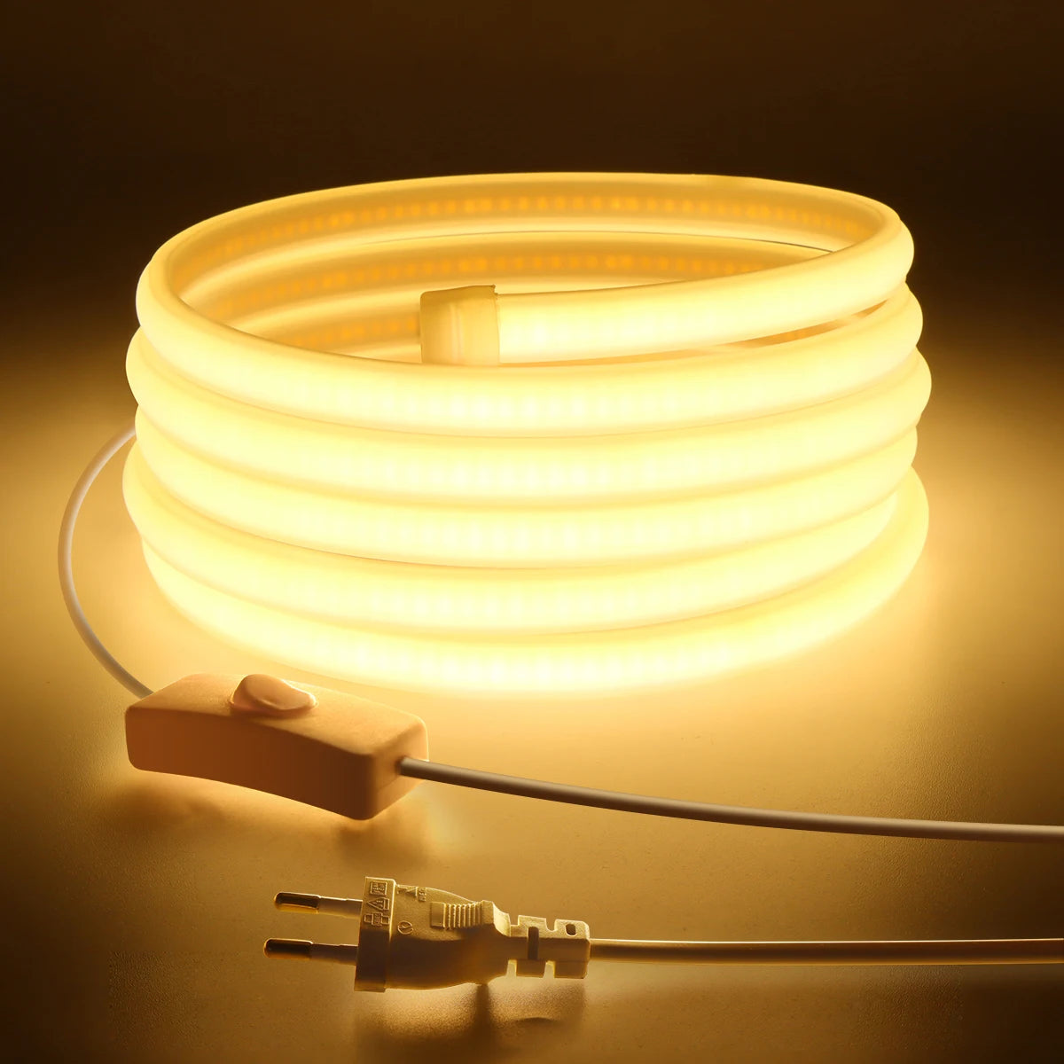 High Bright COB LED Strip Light 220V 110V Neon Tape Lamp