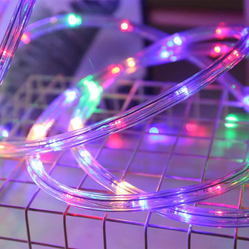 220V Neon Strip Light 360 Rainbow Tube Flex Neon Sign