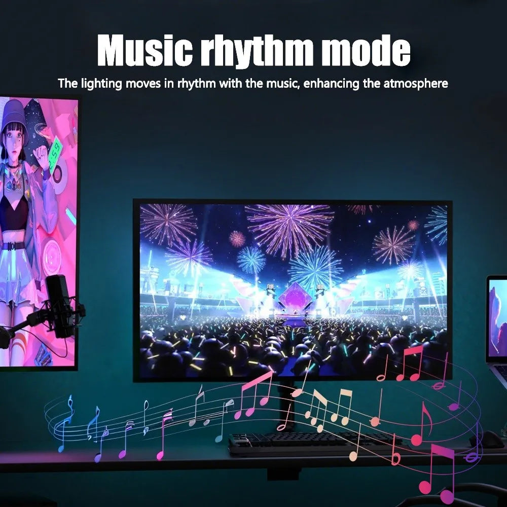 RGB Gaming Sync Light Strip Computer Monitor Light