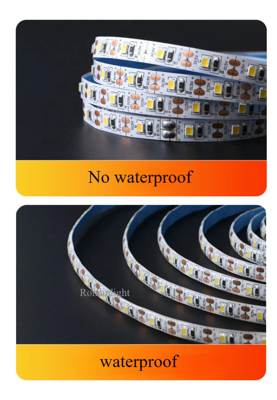 5V USB LED Strip Light with Switch Decoration Tape Ribbon