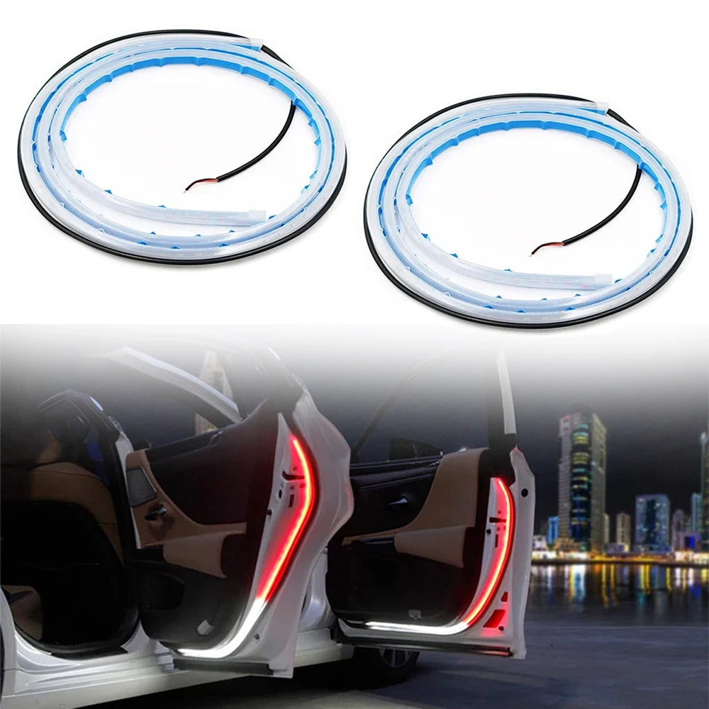Car Door LED Warning Strip Light Flexible Dual Color