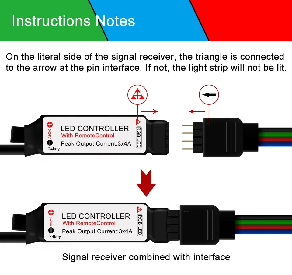 RGB LED Neon Lights with 44Keys Remote Flexible Neon Strip Lights