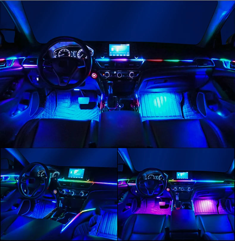 18 in 1 Led Car Ambient Lights 213 64 Color RGB