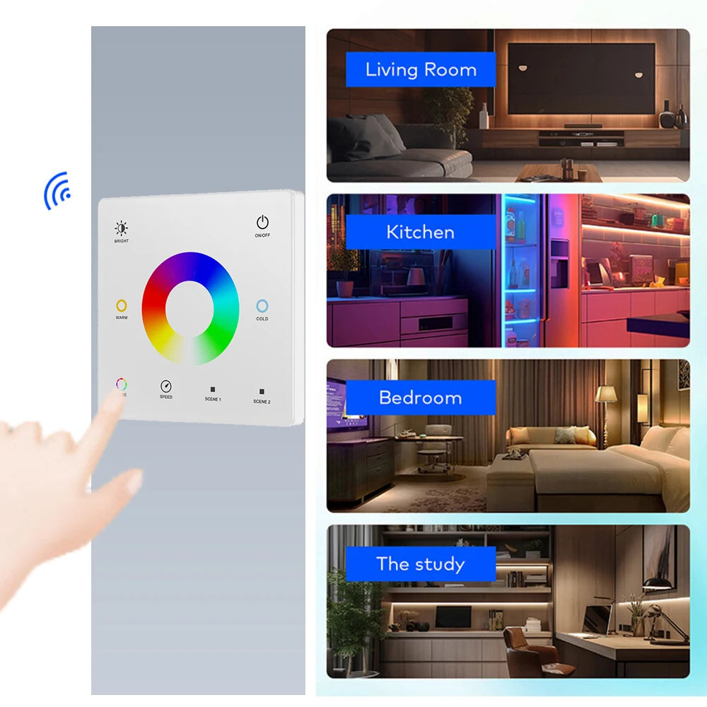 COB RGB+CCT LED Strip Flexible Dimmable Room Liner Light