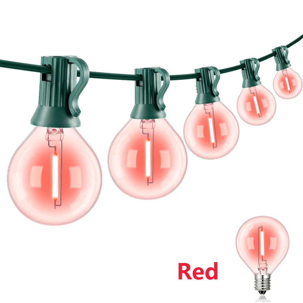 Colorful Outdoor Lights Garland G40 Garden String Light