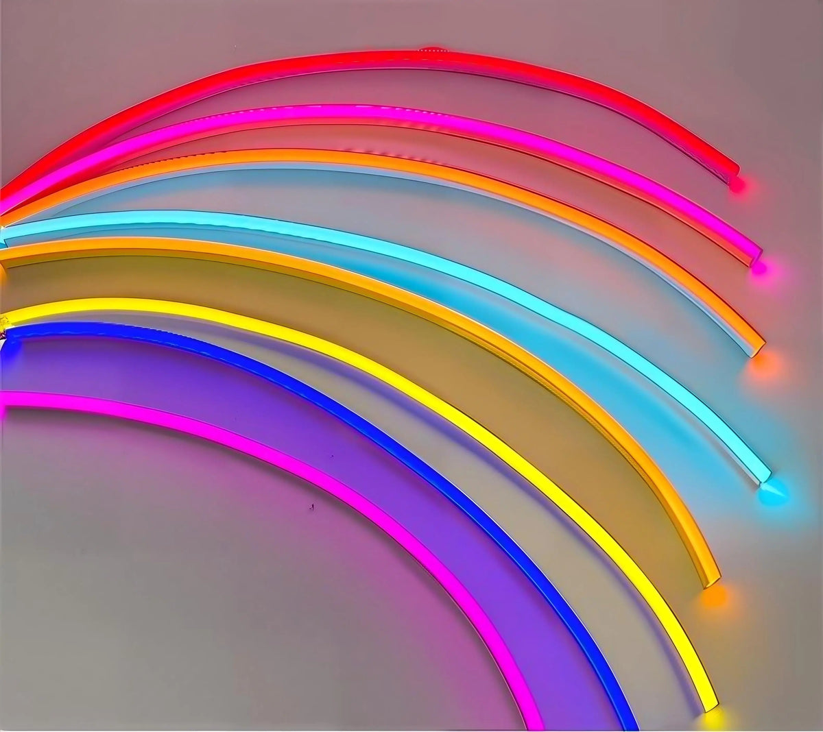11 Light Colors 12V LED Neon Light Strip Wire/DC Plug