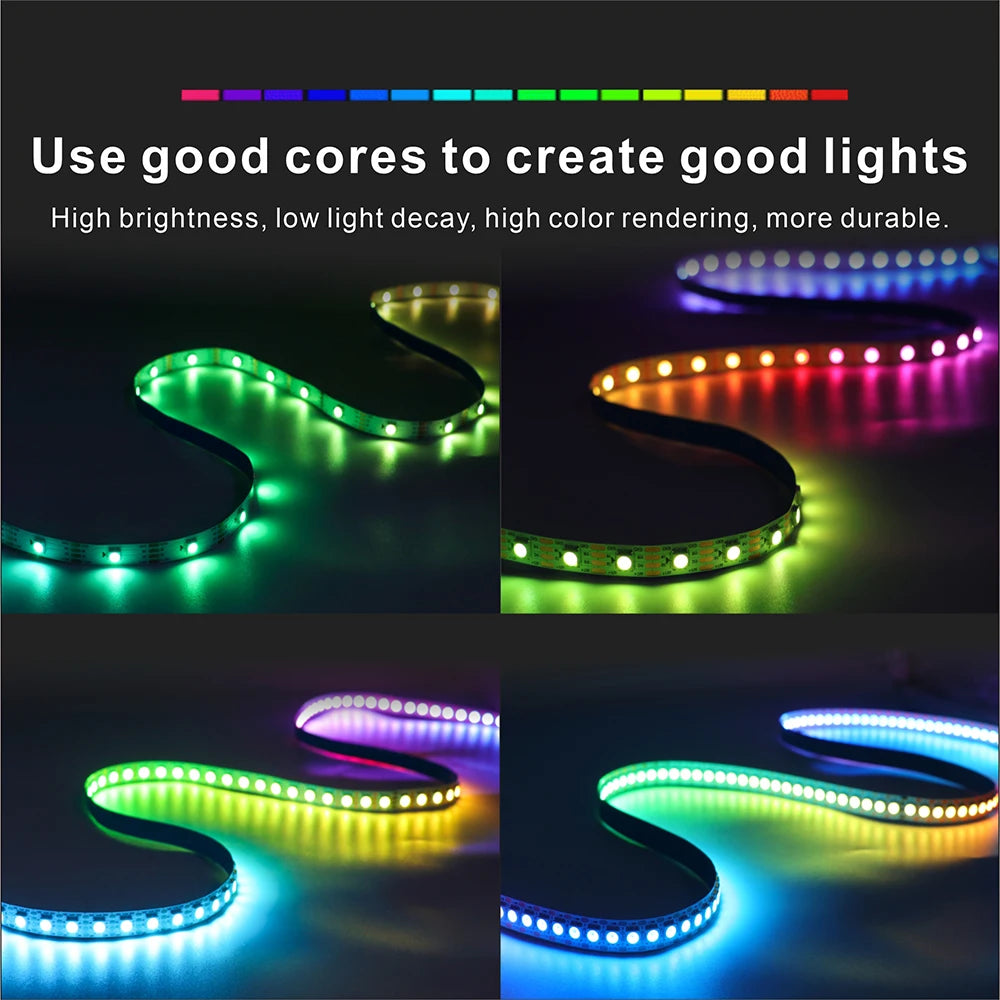 DC12V WS2815 1m-5m WS2813 WS2812B RGB LED Pixels