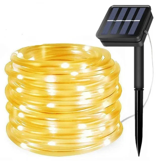 300LED Solar Rope Strip Light Outdoor Fairy Light Strings