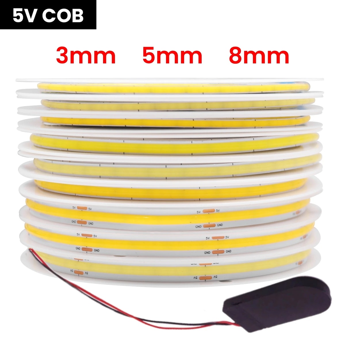 LED Strip Light 320LEDs/M Button Battery Powered Flexible Adhesive Tape