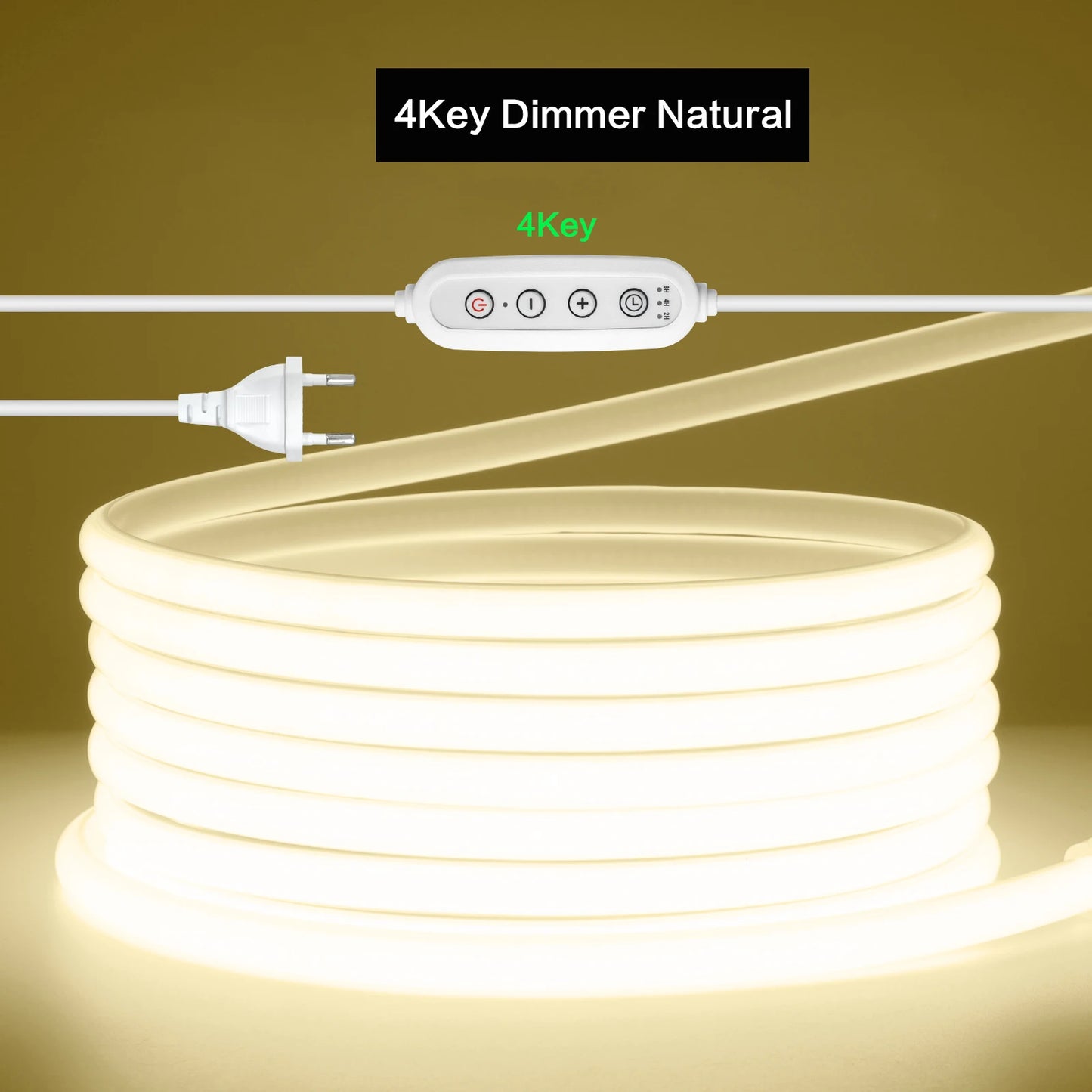 AC 220V Dimmable COB LED Neon Strip With Dimmer Lighting