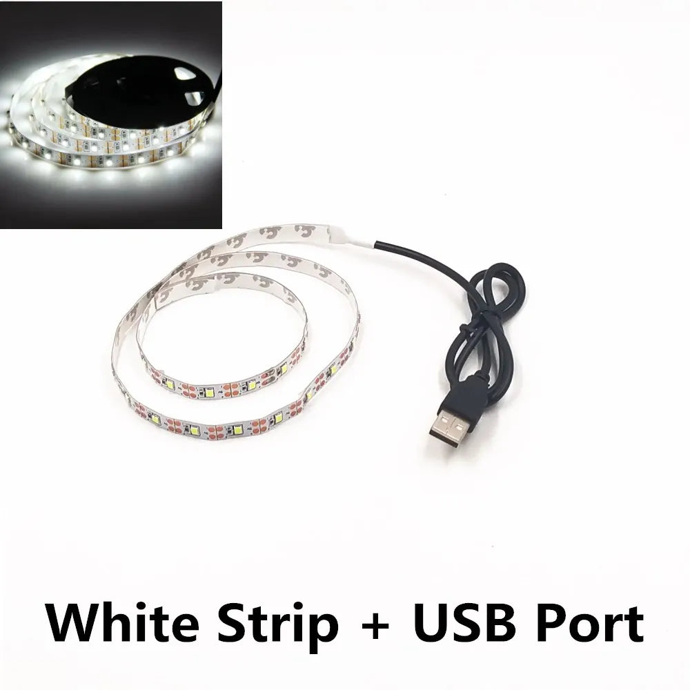 5M USB LED Strip Light SMD Ribbon Ceiling Cabinet Light
