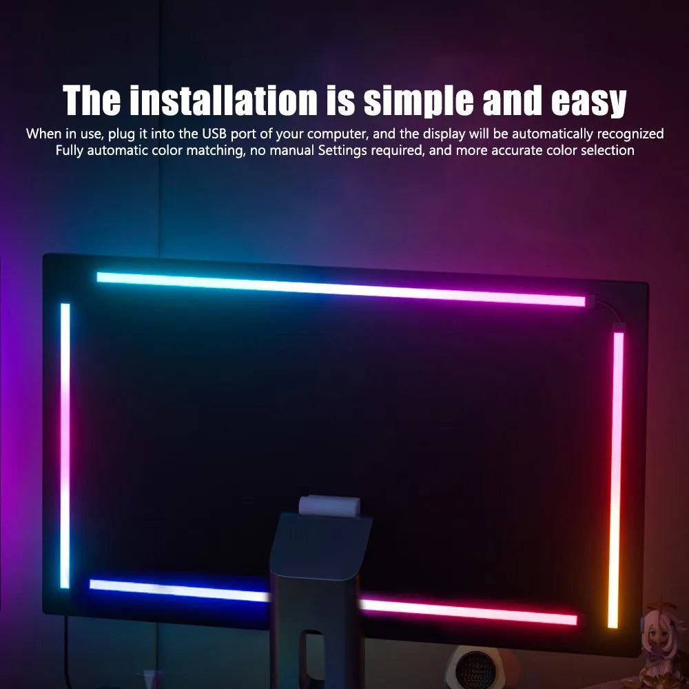RGB Gaming Sync Light Strip Computer Monitor Light