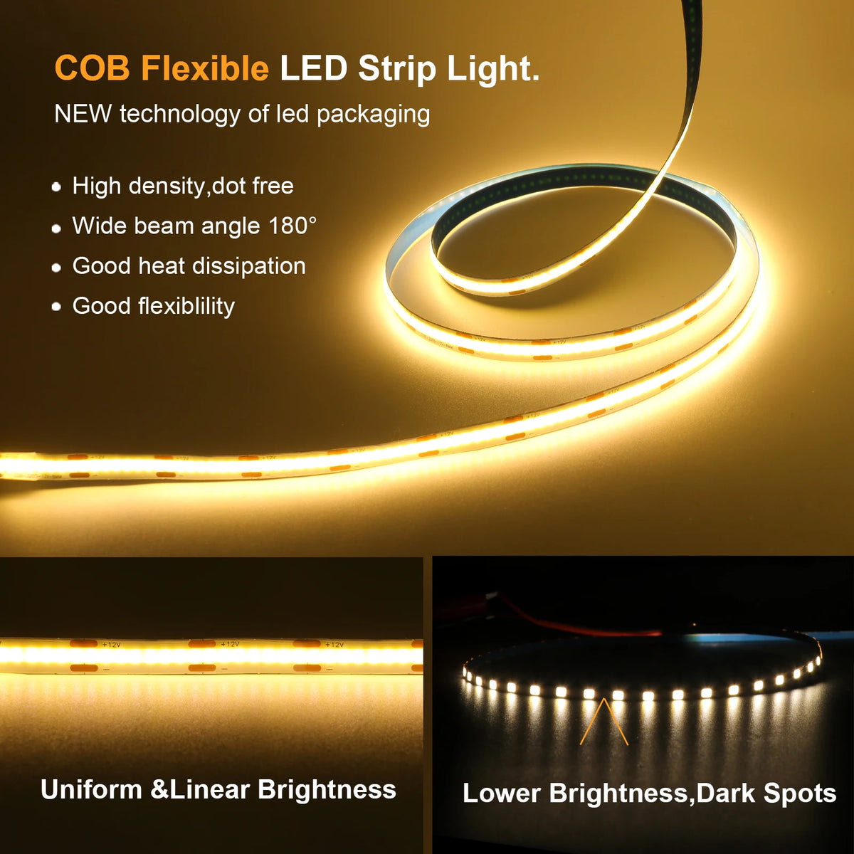 Self-adhesive Home Decor Flexible Ribbon Rope LED Light
