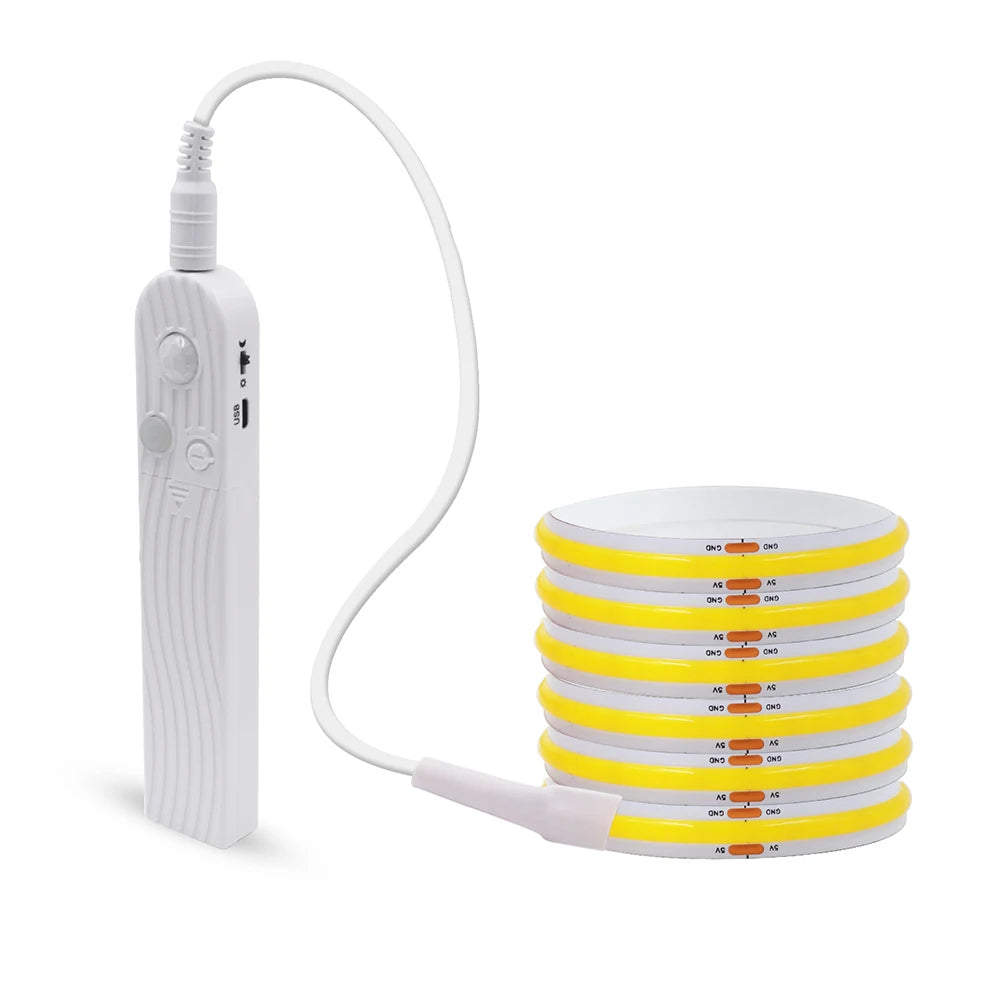 5V 3mm 5mm 8mm COB LED Strip Lights USB Motion Sensor