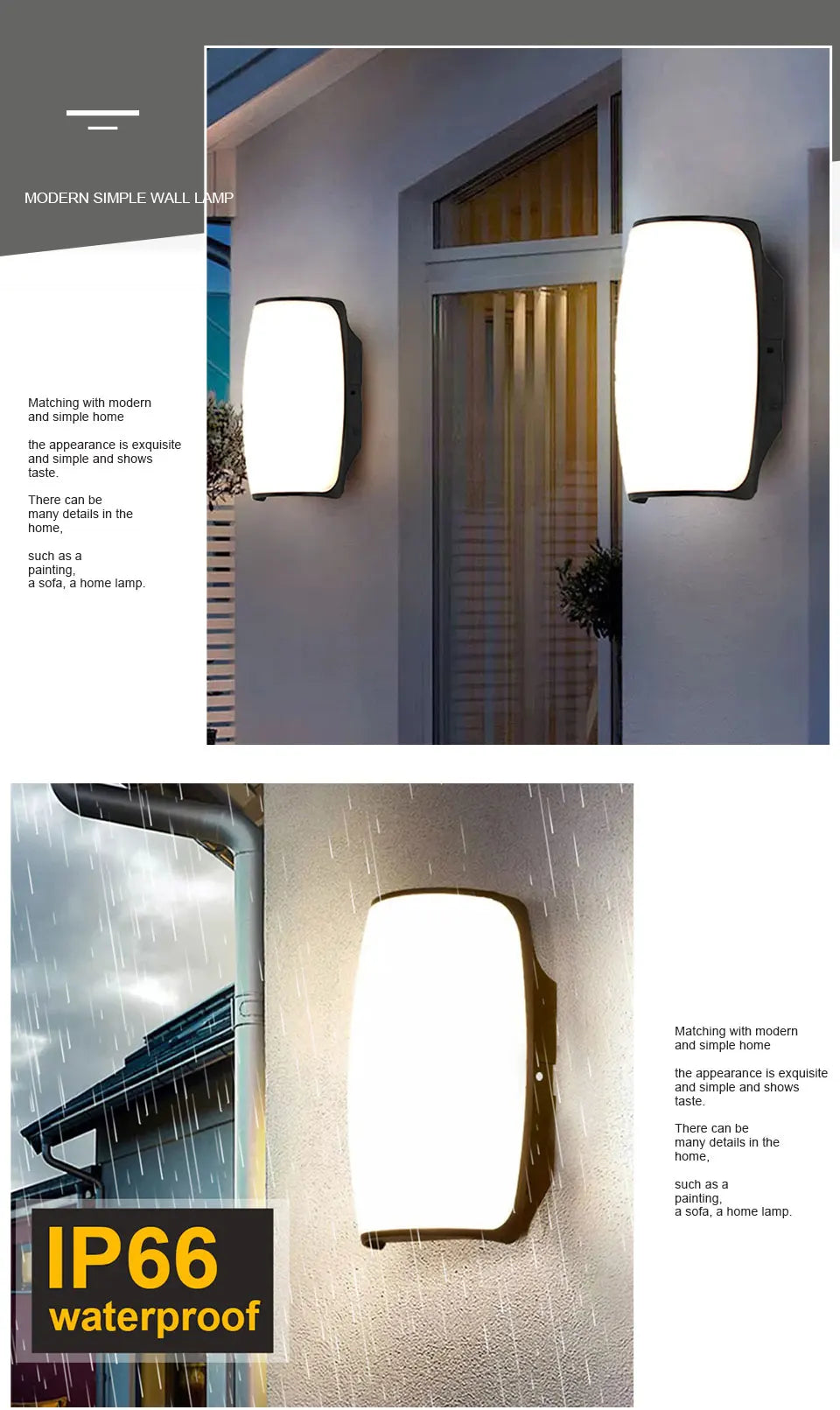 Led Outdoor Wall Light Waterproof IP66 Motion Sensor Led Outdoor