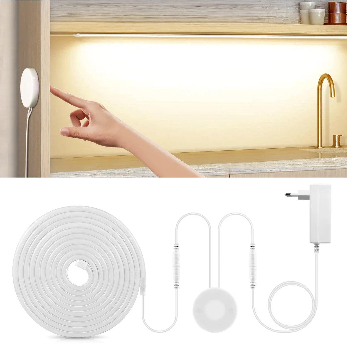 EU plug 12V/24V Neon Strip 1/2/3/5/10M Neon LED Strip Lighting