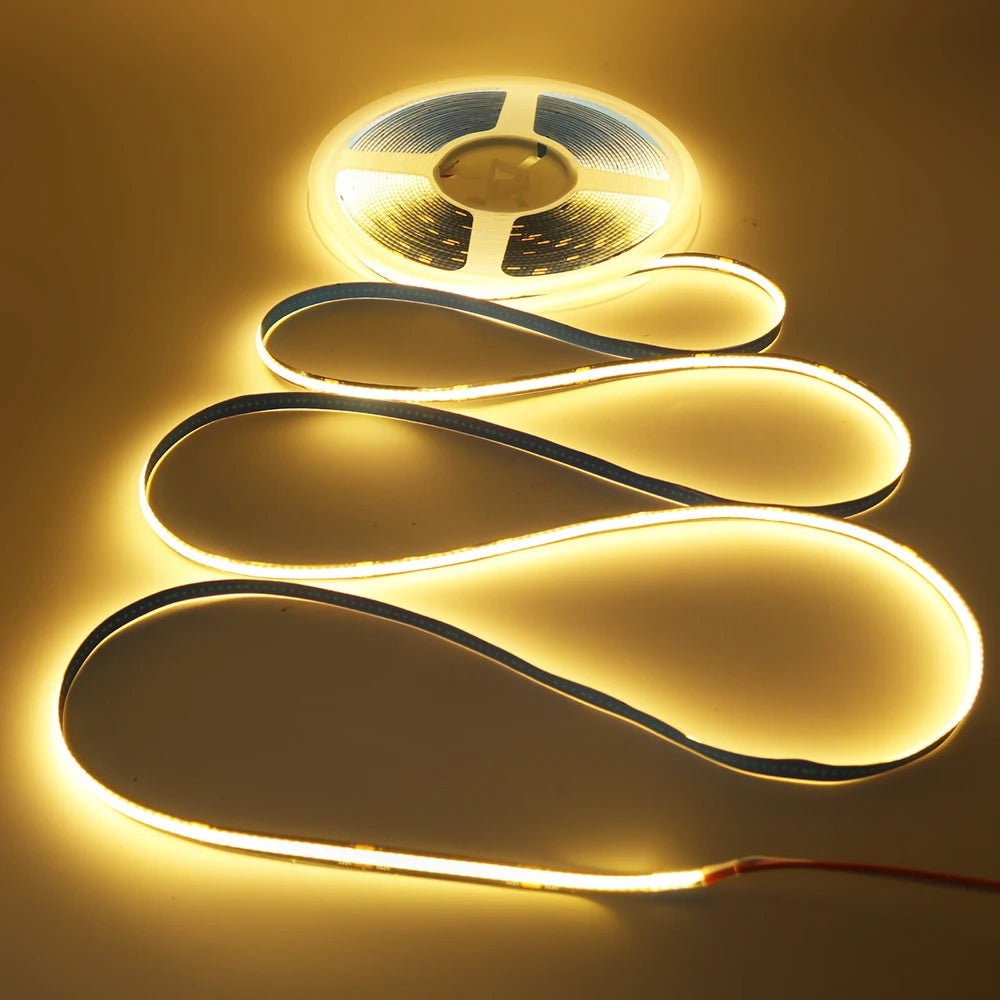 Black PCB COB LED Strip Light High Density Lighting