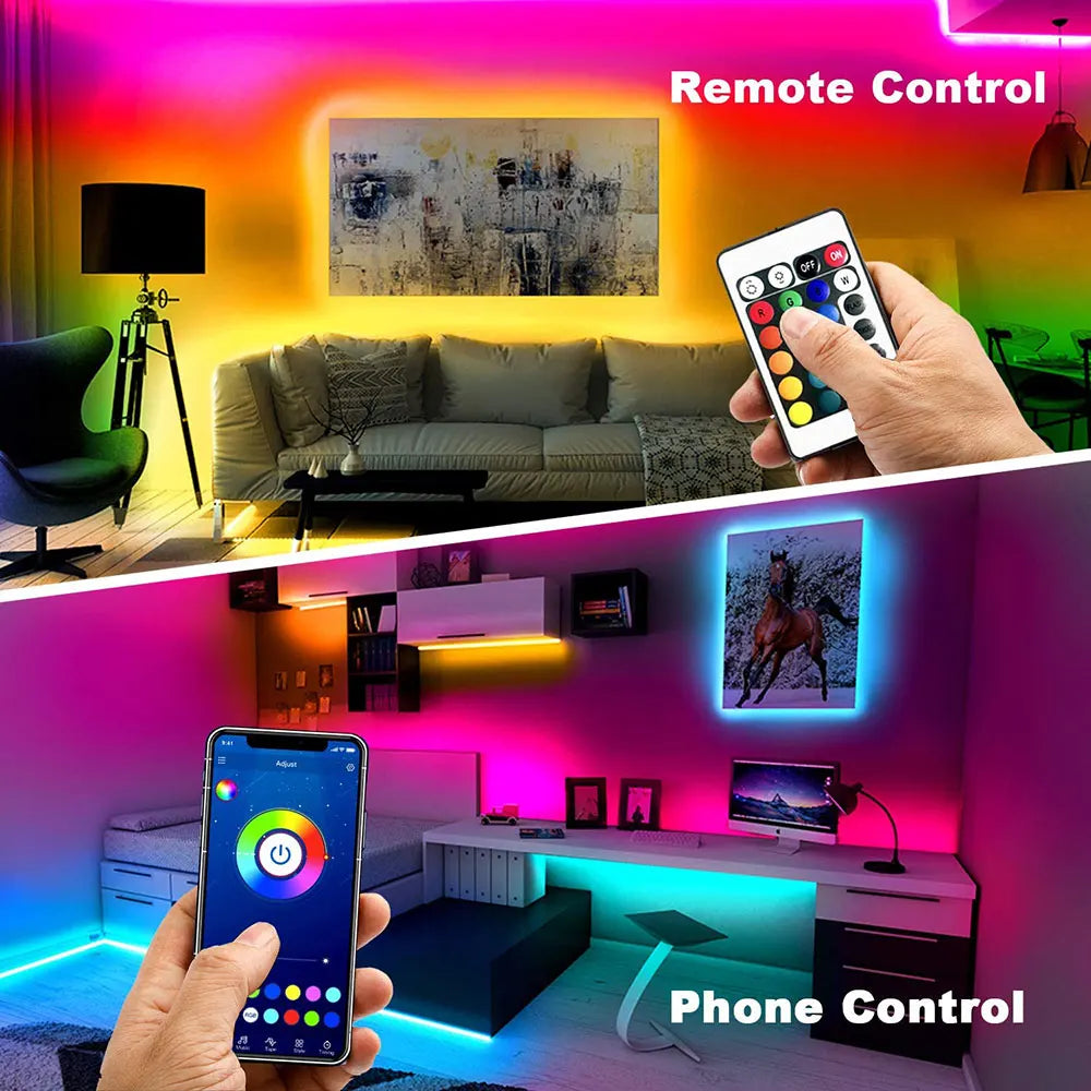 RGB 5050 Led Strip Lights Smart Home TV USB Wall Lamps