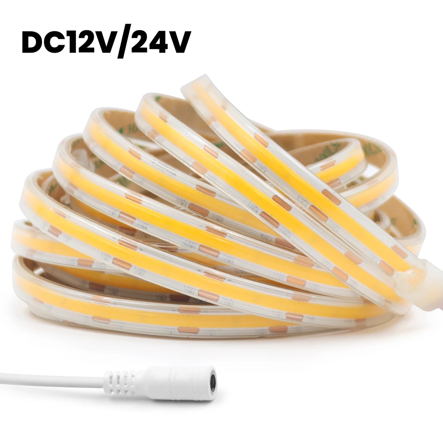 IP68 Waterproof COB LED Strip Lights 12V 24V 480Leds Diode Tape