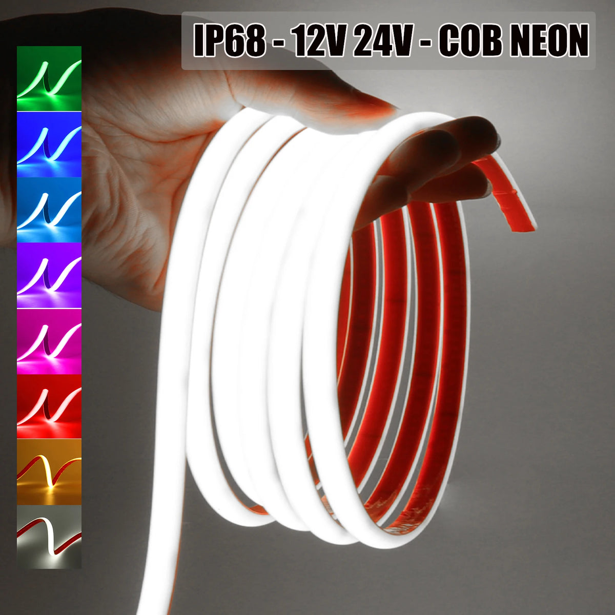IP68 Waterproof COB Neon Strip 320Leds/ Outdoor Garden Decor