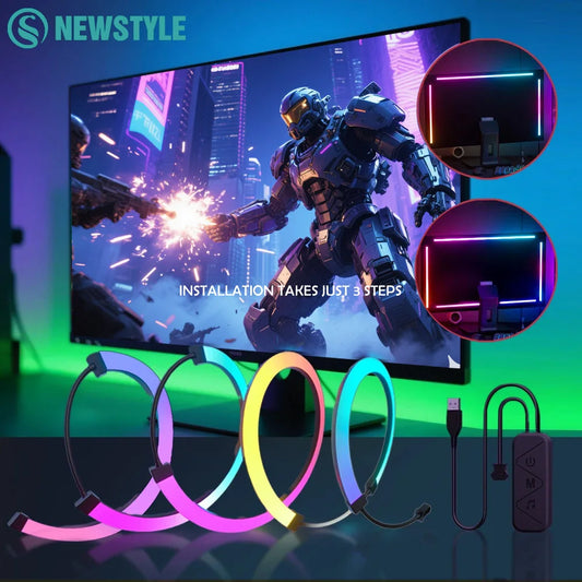 RGB Gaming Sync Light Strip Computer Monitor Light