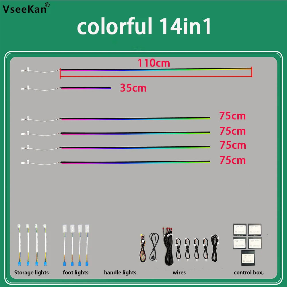 Car Ambient Light 24in1 22in1 18in1Dual Zone Symphony