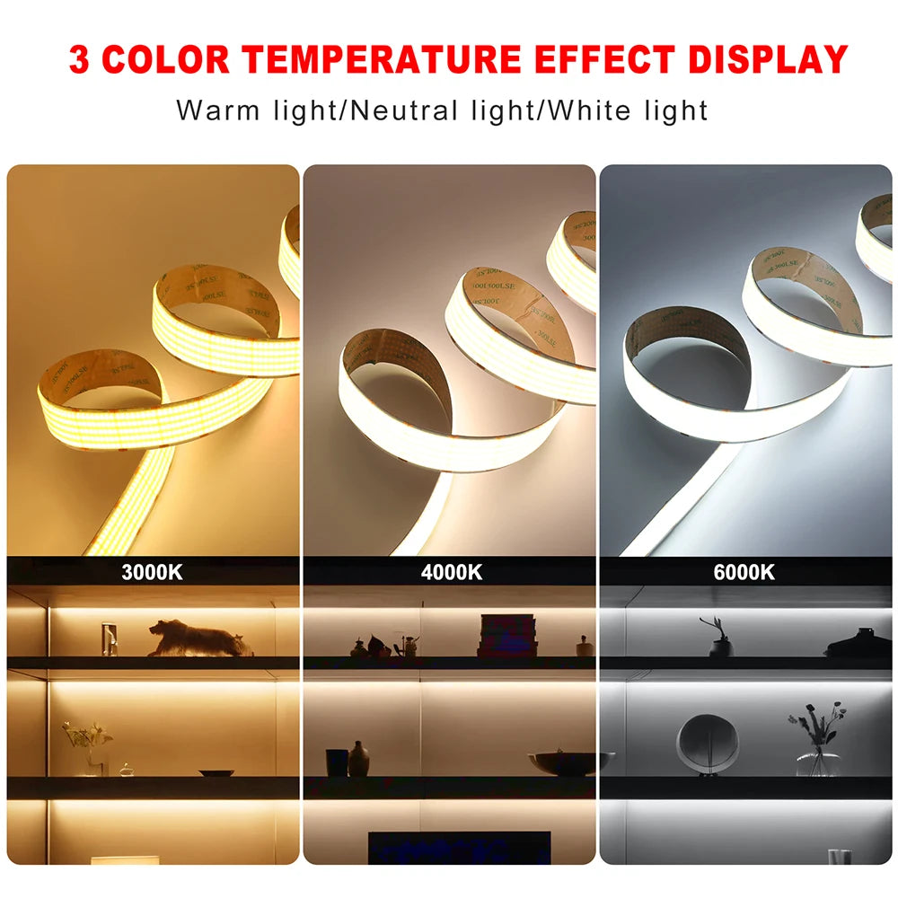 LED Strip Super Bright Flexible Tape High Density Linear Lights