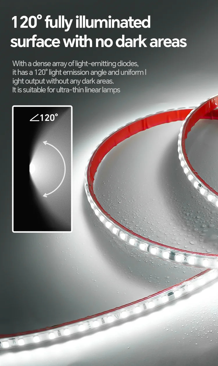 AC 220V LED Strip Light Waterproof Flexible Ribbon Tape