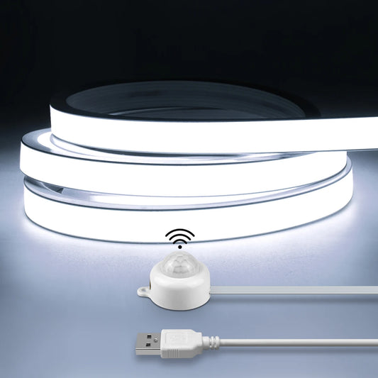 Smart PIR Motion Sensor Super Bright COB LED Strip Neon Light