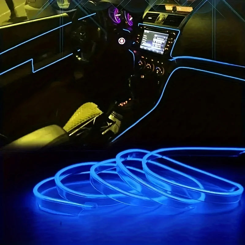 Car Interior Atmosphere Light Strip 5M EL Wiring Decorative
