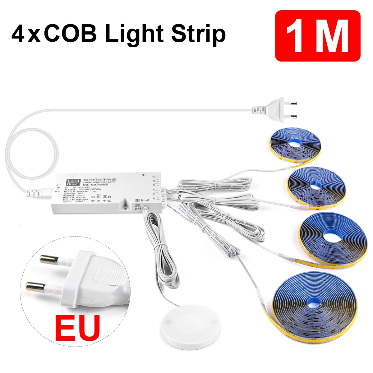 Smart Penetrable Wood COB LED Strip Touch Sensor Light