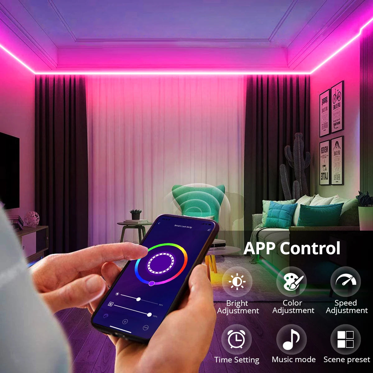 Tuya Smart Life 12V RGB Neon Light LED Strip Voice Control