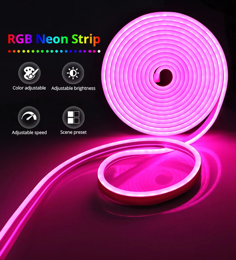 Tuya Smart Life 12V RGB Neon Light LED Strip Voice Control