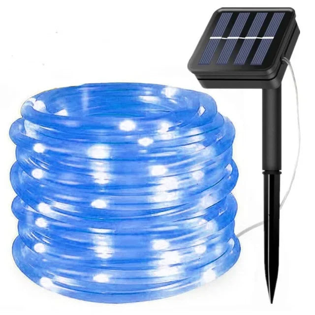 300LED Solar Rope Strip Light Outdoor Fairy Light Strings