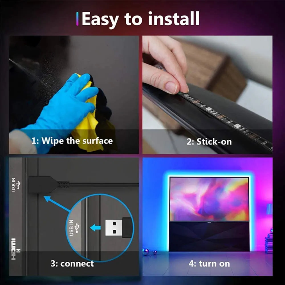 USB 5V RGB TV Led Backlight Strip 30Leds/M Led Lighting