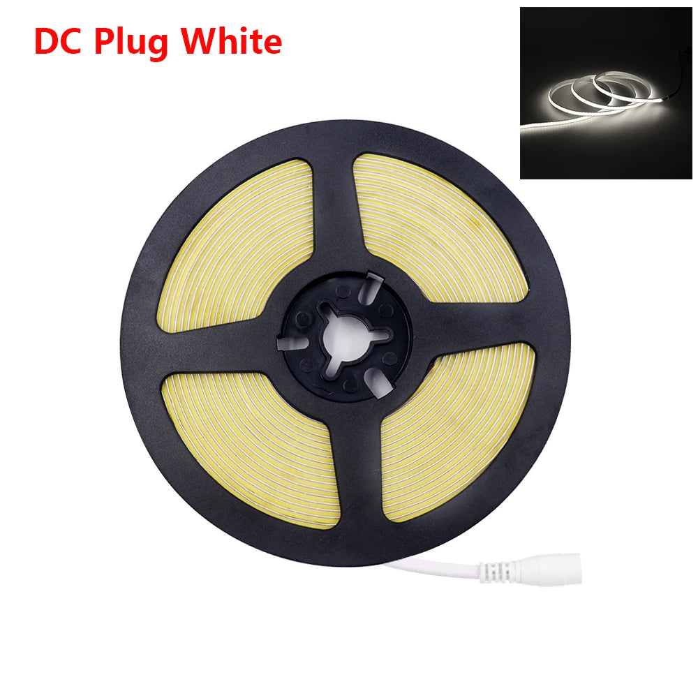 3mm 5mm 8mm PCB COB LED Strip 5V 12V 24V 320LEDs