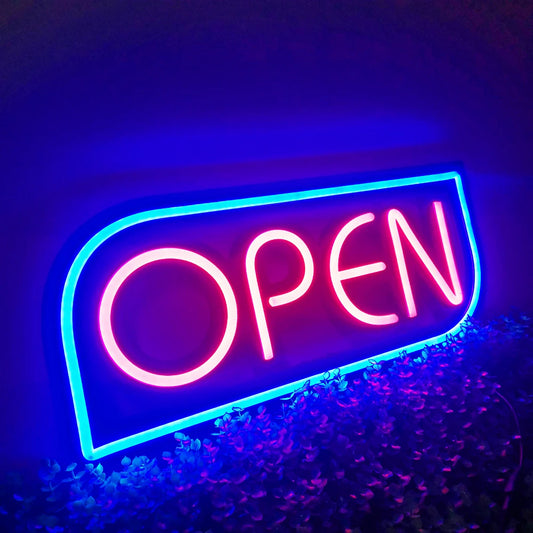 OPEN Neon Sign 20x9 Inches Ultra Bright Multiple Light AD Sign