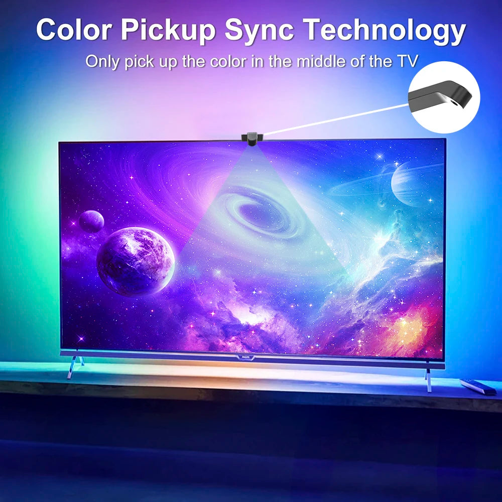 TV RGBIC LED Light Strip Camera TV Screen Synchronization
