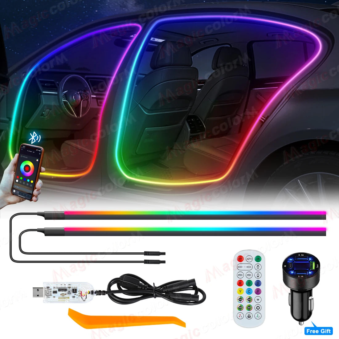 Symphony Car Door Frame Ambient Lights Universal