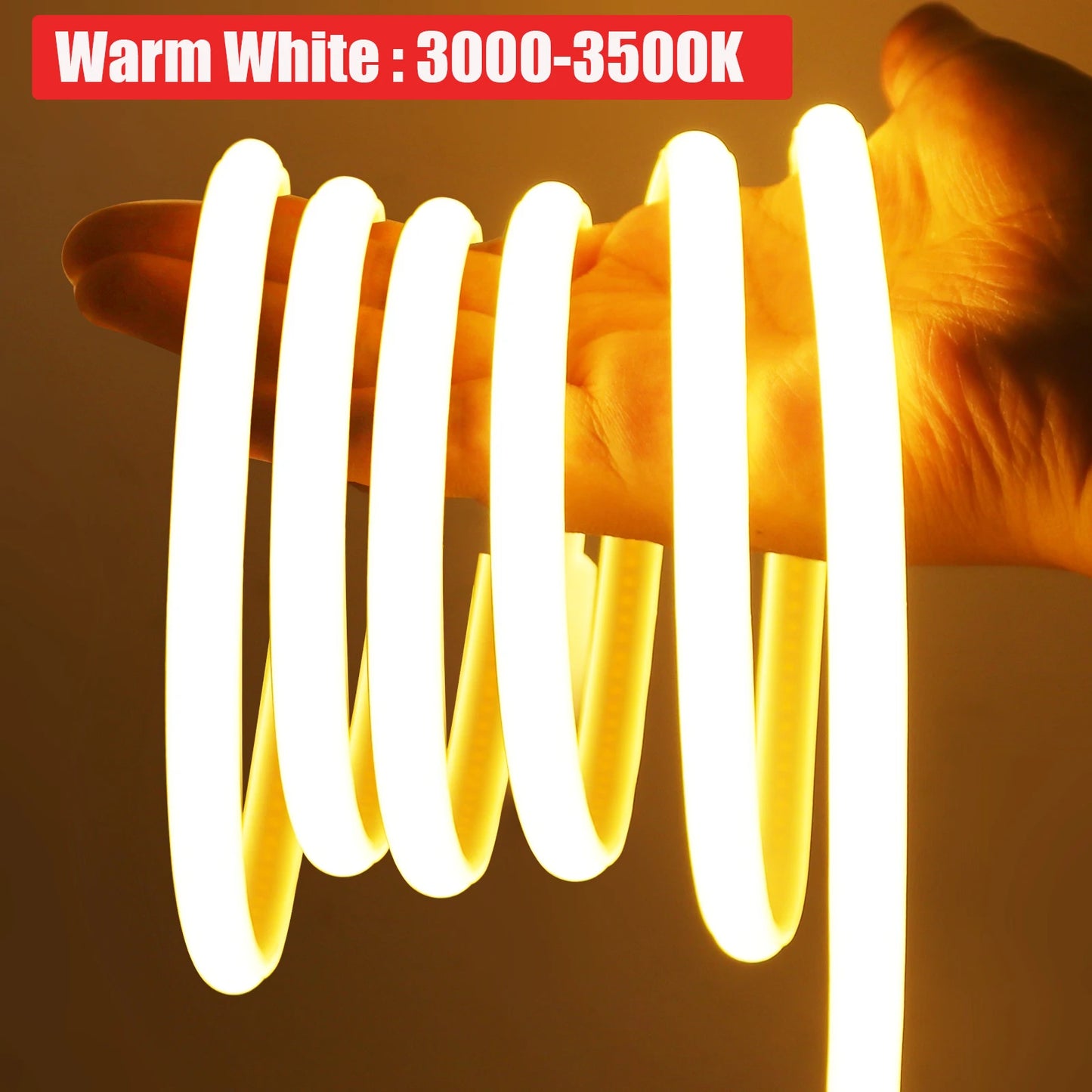 Dimmerable 220V COB Strip Flexible Ribbon LED Neon Light