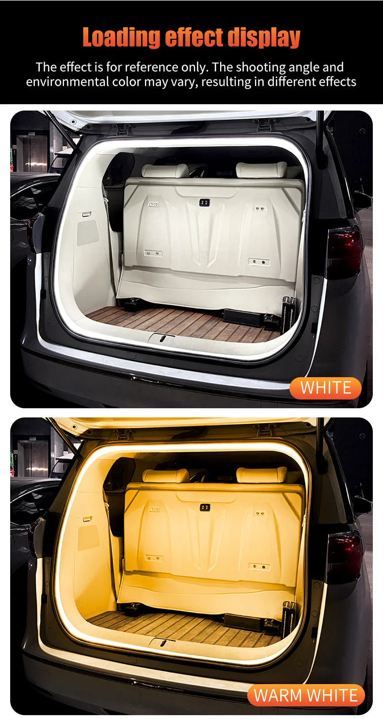 Car Trunk Dynamic Flowing Light Strip On/Off Scanning Trunks