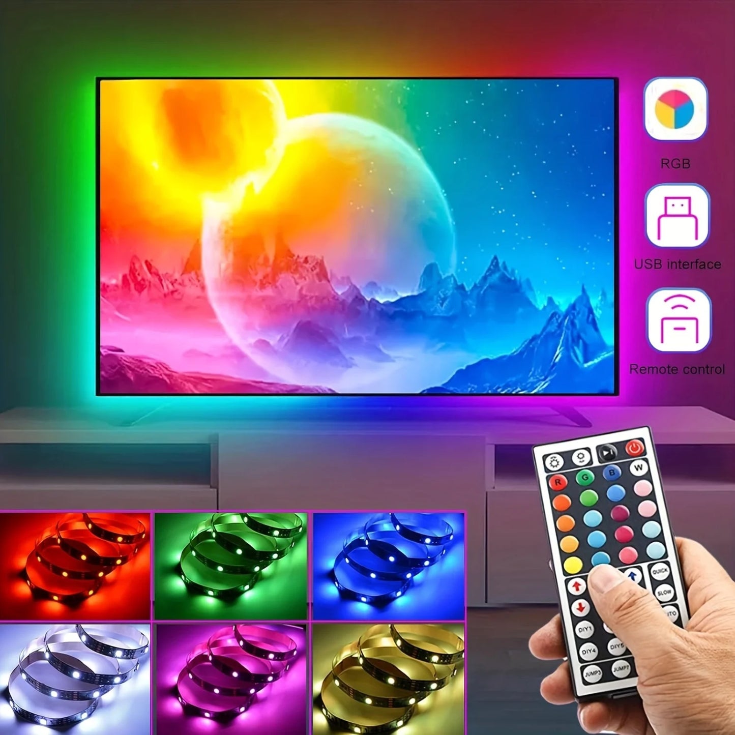 LED Strip Light APP Control IR Bluetooth Tape RGB