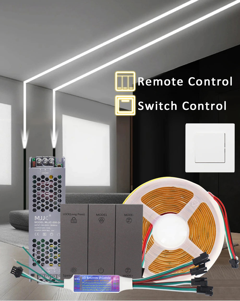 24V Horse Race Running Water Strip Light COB Flexible Ribbon