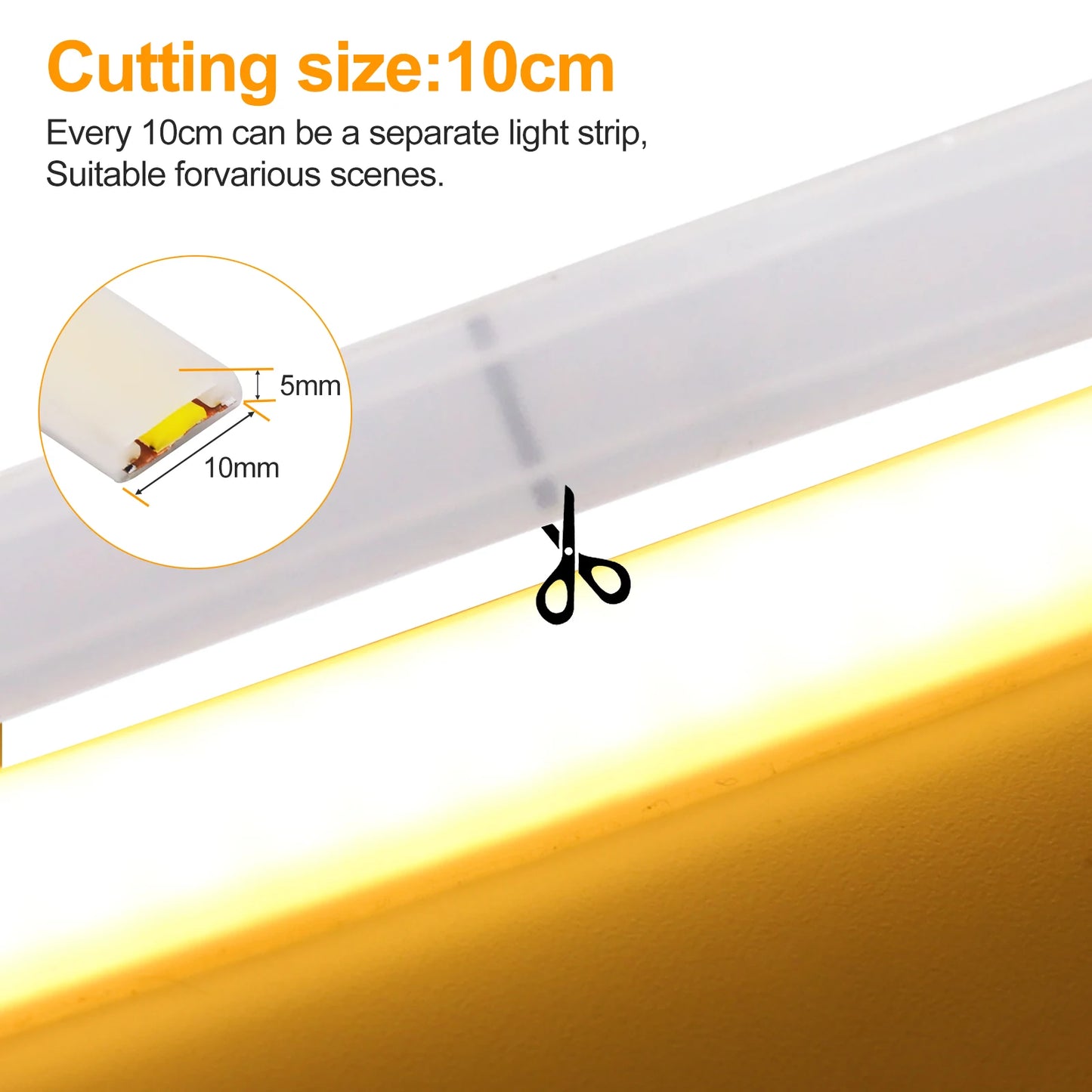 IP65 COB Self-adhesive Tape LED Neon Light Strips