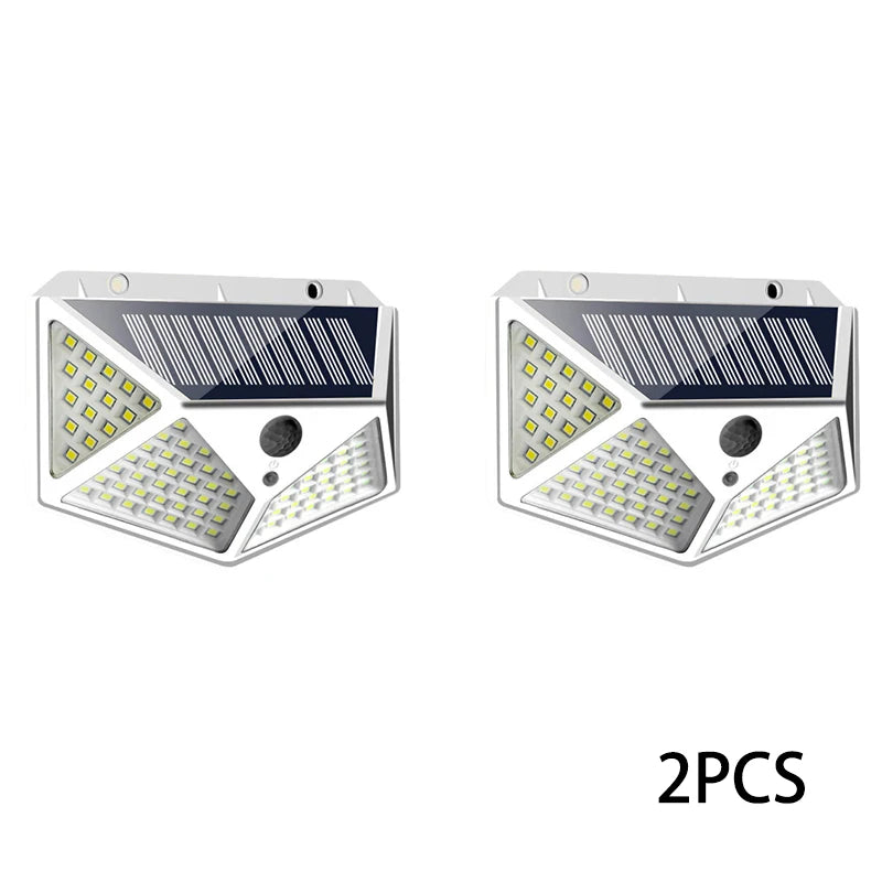 1-12 Pack Solar Lights Outdoor 100 LED Wall Lamp