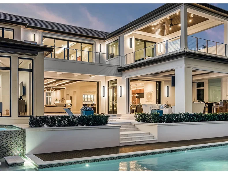 Outdoor waterproof IP65LED long strip wall lamp modern