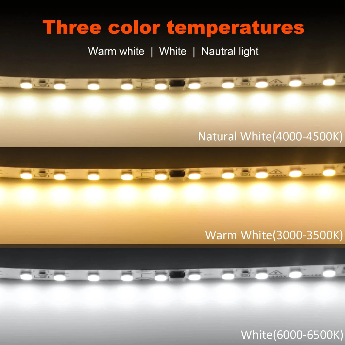 10m 20m 50m 220V 2835 LED Strip Light Flexible Led Tape Lights