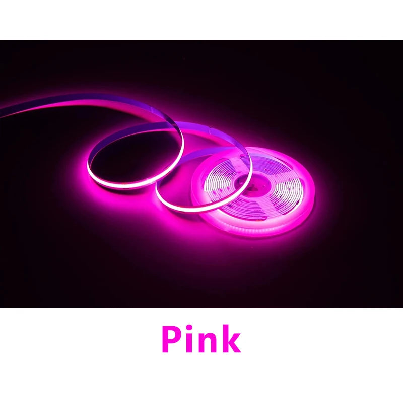 5/10m Super Bright FOB Single Color COB LED Strip Light Room Decor