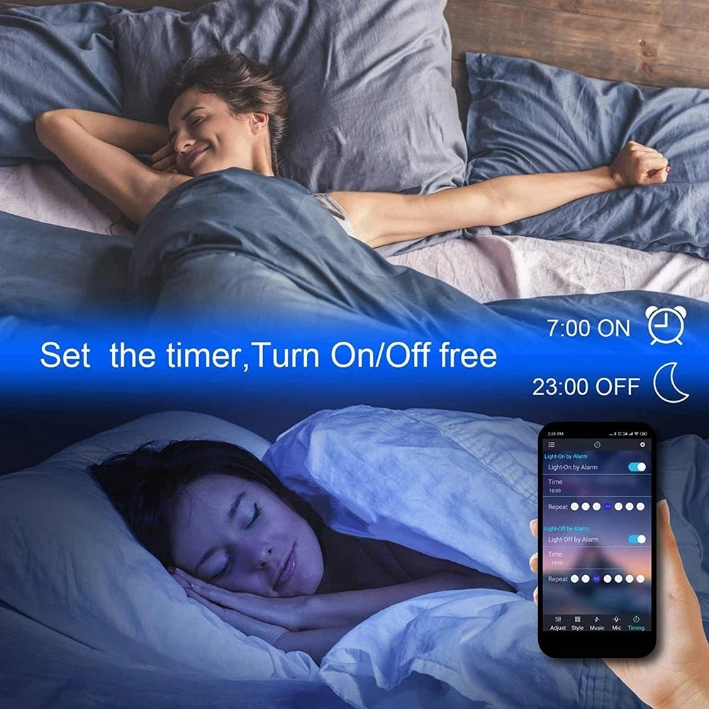 USB LED Strip Lights 20M RGB5050 Music Sync Remote Control