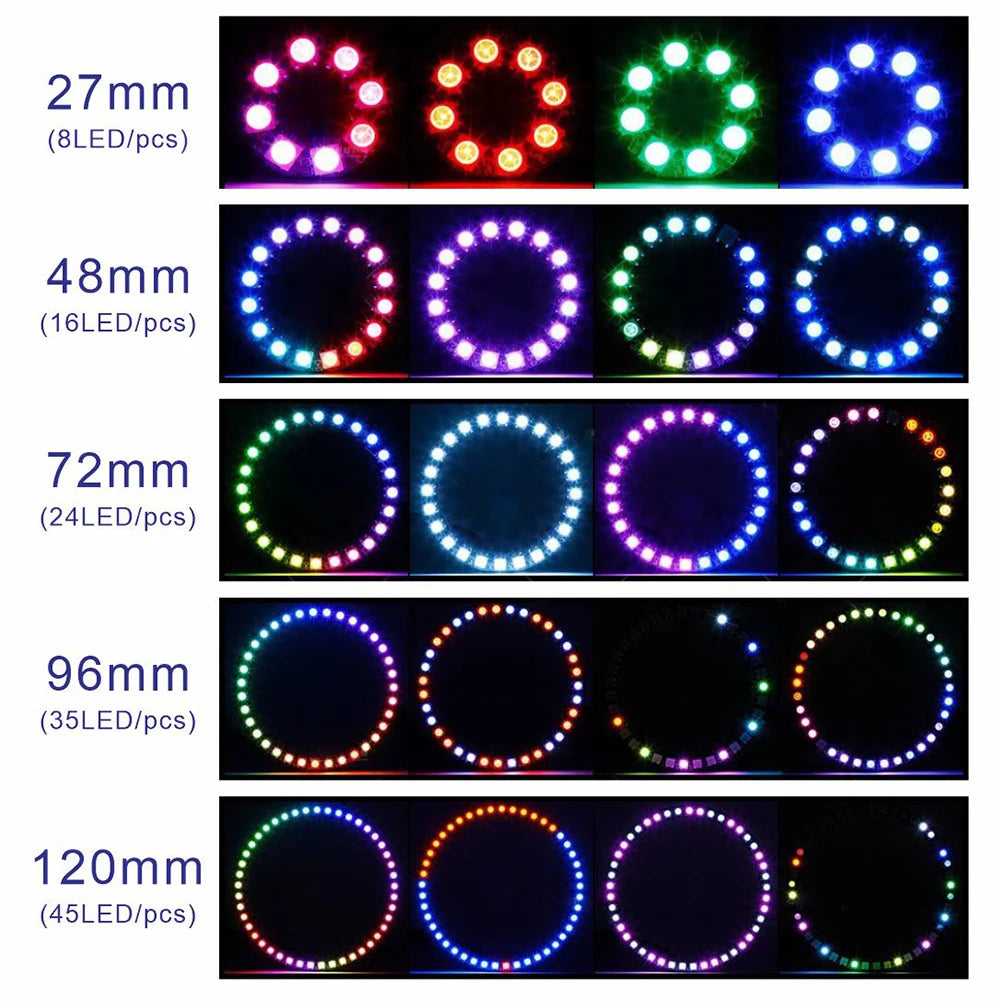 DC5V WS2812B Pixel Ring LED Panel Light Individual